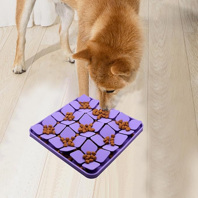 Silicone Snuffle Mat for Small Dogs Puppy Cat Slow Down Eating,Slow Feeder Lick Mat for Dry Wet Food for Pet Training Smell,Encourages Natural Foraging Skill,Relieving Stress