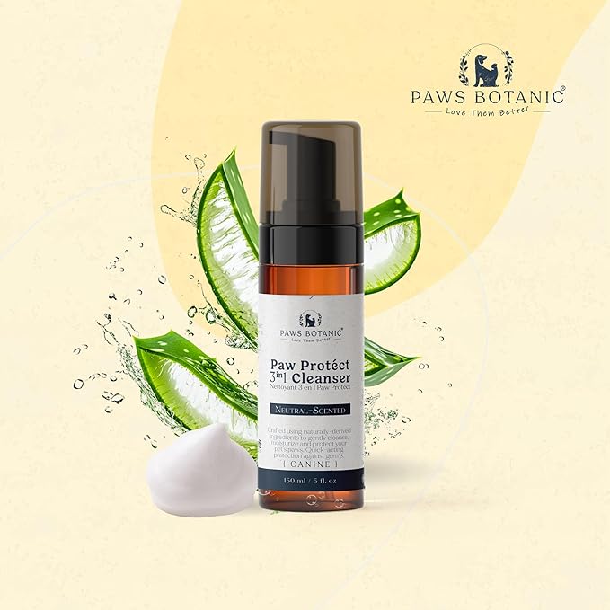 Paw Protéct 3-in-1 Foam Cleanser | Dog Paws Cleaner for Daily Use | Pet Paw Cleaner for Dogs – No-Rinse Paw Cleaner for Dogs & Puppies