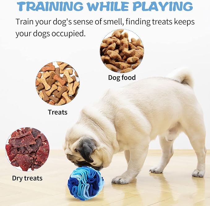 3 Pcs Snuffle Mat for Dogs - Interactive Dog Foraging Mat with Stress Relief and Anxiety Enhancement