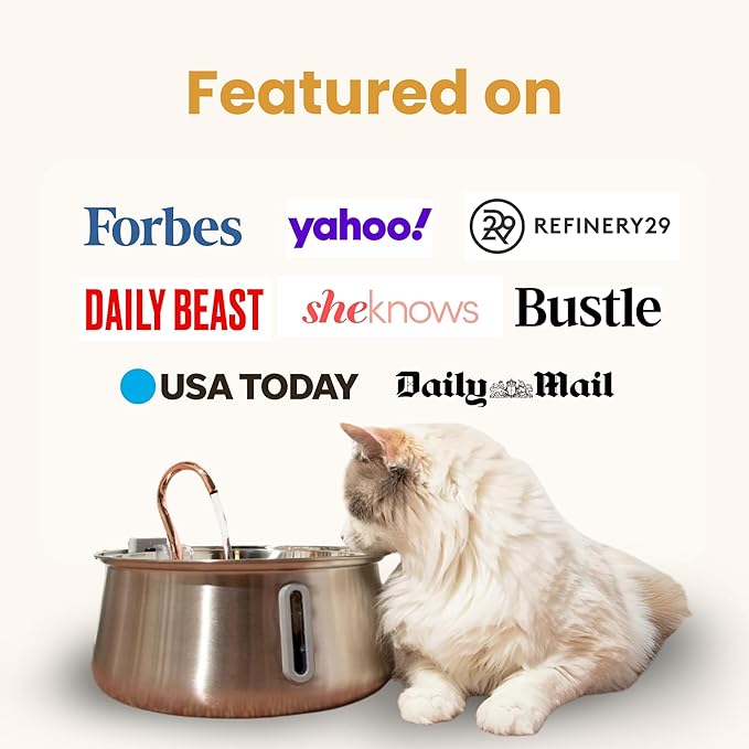 2.0 Large Capacity Stainless Steel Cat Water Fountain – 4L/135oz Indoor Automatic Pet Water Fountain for Cats, Ultra-Quiet Pump, Water Level Indicator, Multi Cat Metal Water Dispenser Bowl