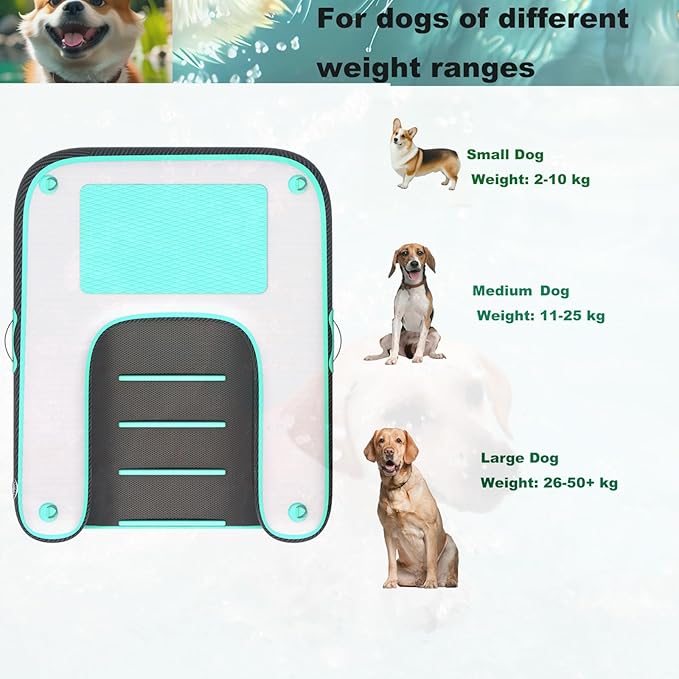 HEYLIFE Inflatable Dog Water Ramp Pool Ladder for Boats Docks Raft Swimming Pools Pet Stairs Floating Sports Platform Up to 220LBS Bgreen 4ft x 3ft x 4in