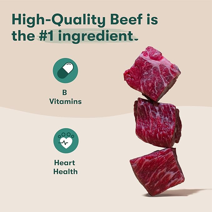 Jinx Bone Broth Stew for Dogs - Beef & Vegetables Recipe - Grain-Free Wet Dog Food & Topper for Picky Eaters - Promotes Lean Muscle Growth, A Healthy Coat & Improved Digestion - 13 Oz, 12 Pack