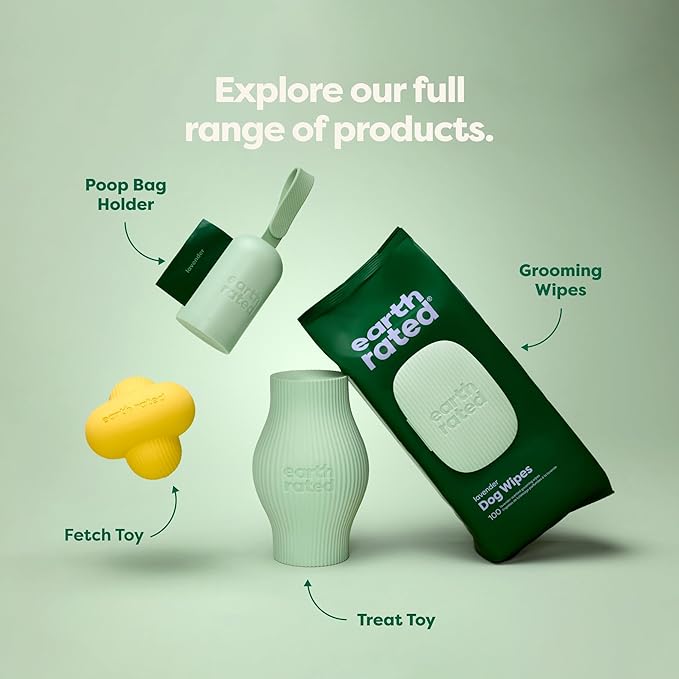 Earth Rated Dog Ball, Interactive Fetch Toy for All Breeds, Comes in Multiple Sizes, Made with Natural Rubber, Perfect for Indoor and Outdoor Use, Large, Yellow