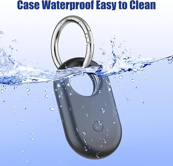 for Samsung SmartTag2 Case, [4 Pack] Silicone Holder for Galaxy Smart tag 2 Keychain Full Body Shockproof, Anti-Scratch for Backpacks, Car Keys, Dog Collars, 2Black/2White