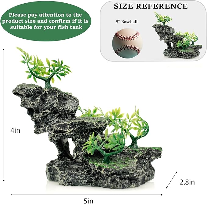 Fish Tank Decoration - Aquarium Ornament Rock Cave Landscape,01