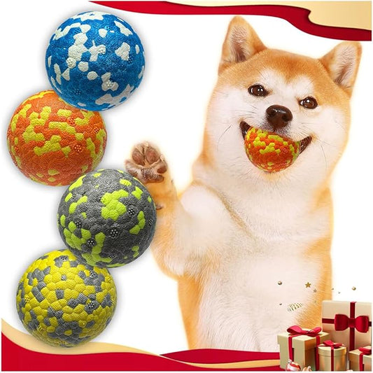 Dog Balls, Indestructible Tennis Balls for Dogs, Durable Bouncy Dog Toy Balls for Aggressive Chewers, Interactive Dog Toys for Fetch Game, Lightweight Floating Dog Toys