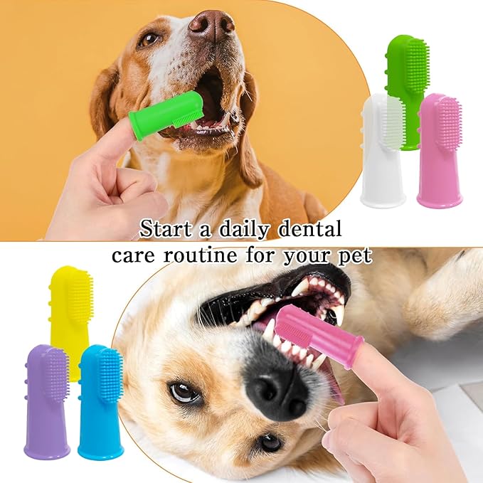 108 Pcs Dog Toothbrush Dog Finger Brushes, Soft Pet Toothbrush Pet Oral Care Dental Brush Easy Teeth Cleaning for Small Cats and Puppy
