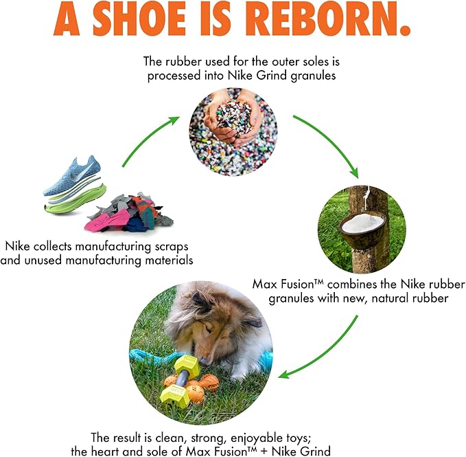 Max Fusion with Nike Grind, Arlee Tug of War Dog Toy, Chew Toy for Play, Fetch, Tug, XL