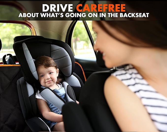 Doggie World Dog Car Seat Cover for Back Seat for Cars & SUVs - Durable Pet Car Seat Cover Backseat Protector, Nonslip Dog Hammock for Car, Waterproof Scratchproof Rear Seat Cover Against Dirt, Fur