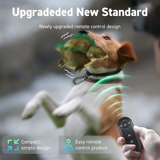 QDAN Interactive Dog Toys: [ 2025 Newly Upgraded] Remote Control, Rechargeable Dog Toys to Keep Them Busy, Squeaky Soccer Balls for Small Medium Pets, Crocodile Style