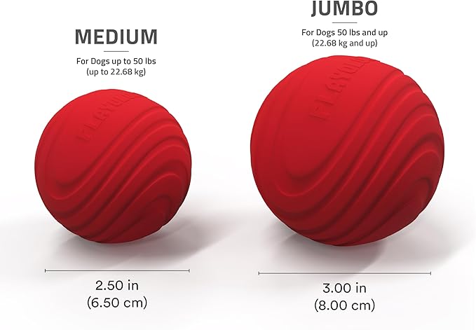 Playology Durable Dog Toys Dual Layer Chew Ball | Rubber Dog Balls for Aggressive Chewers | Beef Scented Red Toy Ball for Large Dogs | Made from Non Toxic Materials