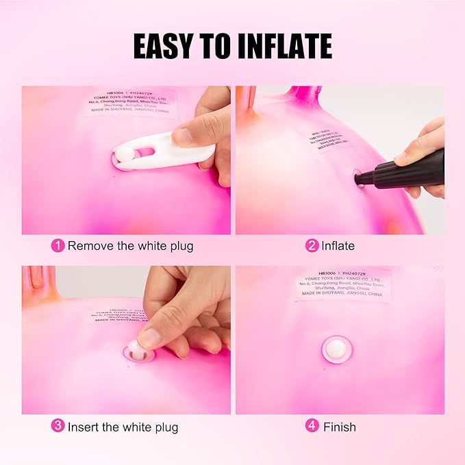 INPODAK Hopper Ball, 20 Inch Bouncy Ball with Handle for Kids, Hippity Hop Jumping Bounce Hopping Toys for Boys Girls Ages 5-9 with Pump and Gift Box Great Gift for Birthday Holiday (Orange)