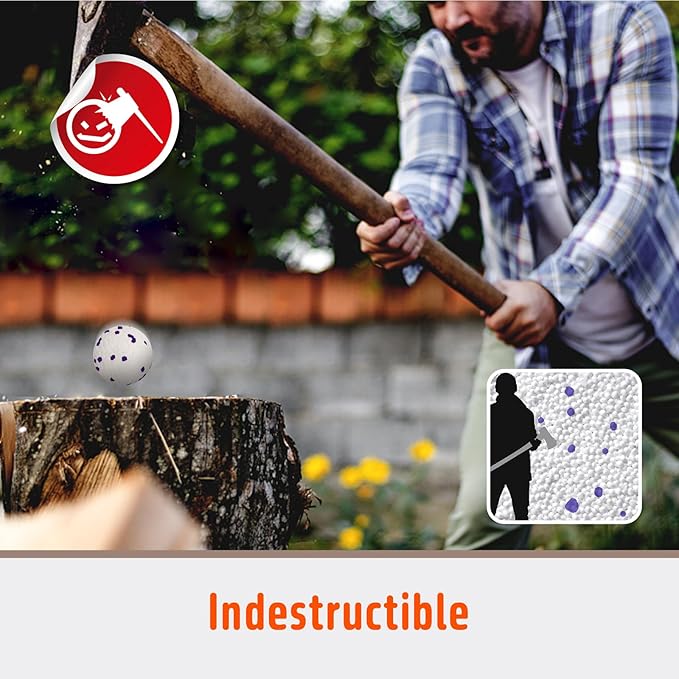 Dog Balls Chew Toys Tennis Ball for Aggressive Chewers Teething Molar Toys Water Toy Interactive Fetch Balls Gift Set for Large Medium Dog and Puppies (4 Pack-White)