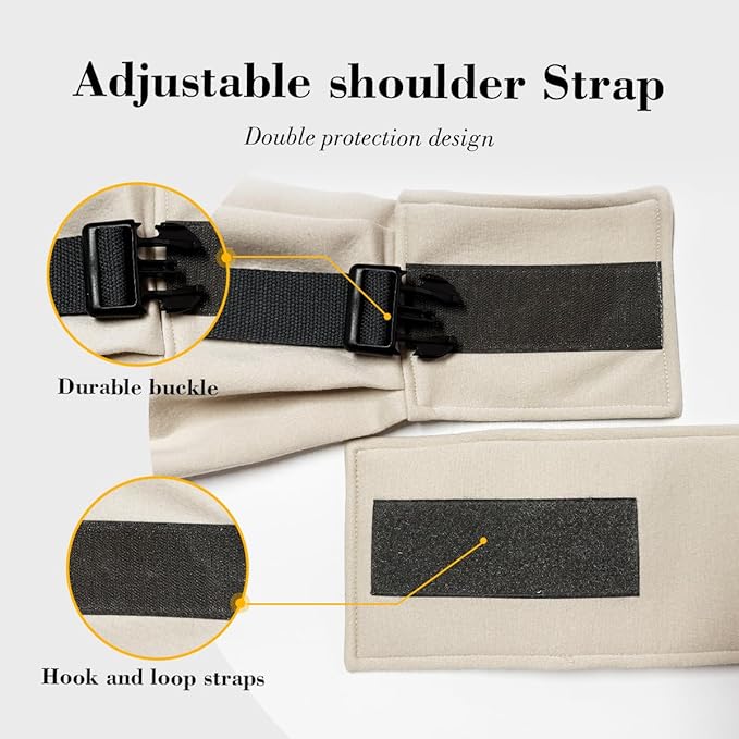 Dog & Cat Carrier Sling, Adjustable Soft Padded Shoulder Puppy Carrier, Hands-Free Dog Carrier Bag with Double Safety Buckles Premium Material for Outdoor Travel (Apricot, M)