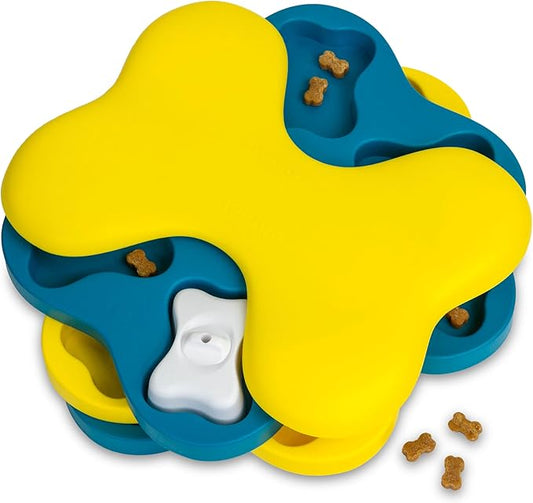 Outward Hound by Nina Ottosson Dog Tornado Treat Puzzle Dog Toy, Level 2 Intermediate, Blue