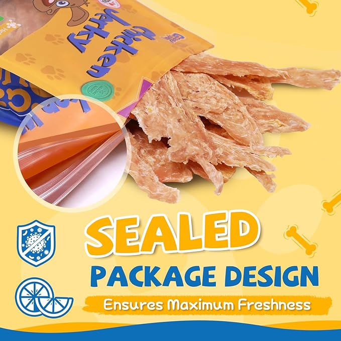 gazeupon Chicken Jerky Dog Treat,Training Treats for Dogs w/Glucosamine Chondroitin, High Protein, Made with Real Chicken