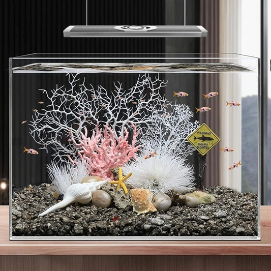 Fish Tank Decorations (fish tank not included), aquarium coral decorations and Aquarium Artificial Plastic Plants Set, betta fish tank accessories coral ornaments aquarium coral Aquarium Décor