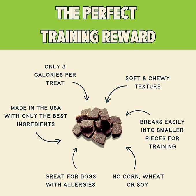 Jiminy's Chewy Cricket Dog Training Treats, Low Calorie, Hypoallergenic, 6oz, Sweet Potato & Pea (Pack of 1)