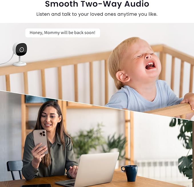 GALAYOU 4MP Security Camera Indoor-5G/2.4G Dual WiFi Camera with 2-Way Audio for Baby/Pet/Dog/Nanny Monitoring, 24/7 SD Card Recordings, Motion Alert, Night Vision, Works with Alexa/Google Home, G7-2P