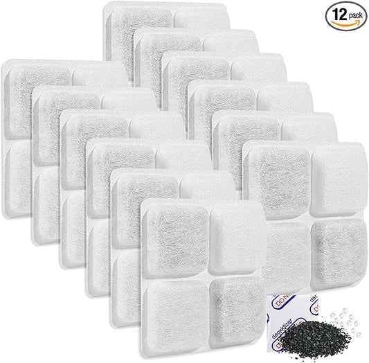 12 Pack Pet Food Desiccant Bag Compatible with Petlibro Automatic Cat Dog Feeders, PLAF001, PLAF002, PLAF101, PLAF005, PLAF006, Upgrade Packets Preserve Pet Food Freshness and Dryness