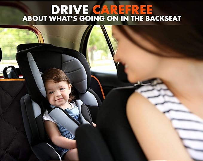 Doggie World Dog Car Seat Cover for Back Seat for XL Cars, SUVs & Trucks - Durable Car Cover Protector for Dogs, Nonslip Backseat Dog Hammock, Waterproof Scratchproof Protection Against Dirt, Pet Fur