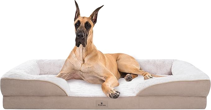 XXL Orthopedic Dog Bed - Washable Dog Sofa Beds for Giant Dogs, Supportive Foam Pet Couch Bed with Removable Washable Cover, Waterproof Lining and Nonskid Bottom