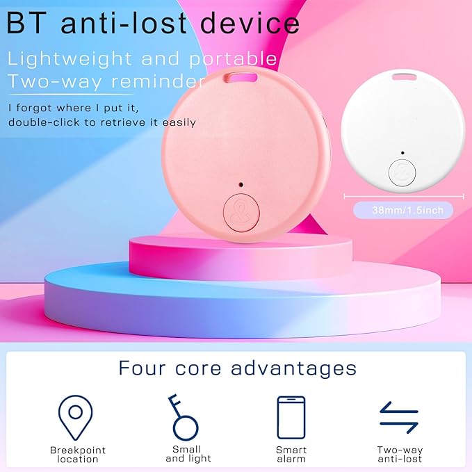 Konohan 5 Packs Portable GPS Tracking Mobile Tracking Anti Loss Smart Device Key Finder Locator GPS Finders Tracker Device for Pets Dog Cat Wallet Keychain Luggage, Alarm Reminder(Fresh)