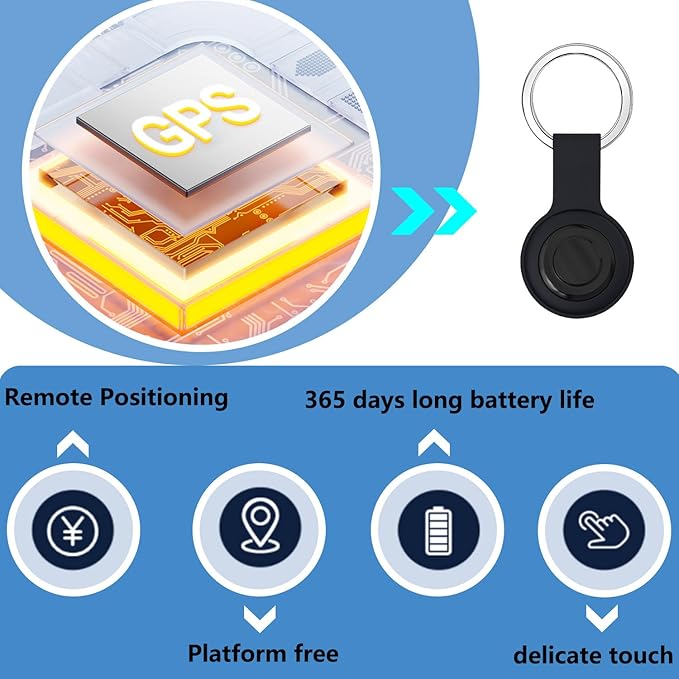 GPS Tracker for Vehicles, Cars, Pets, Kids & Valuables – No SIM Card, No Subscription – Real-Time Global Tracking Device – Compatible with iOS & Android