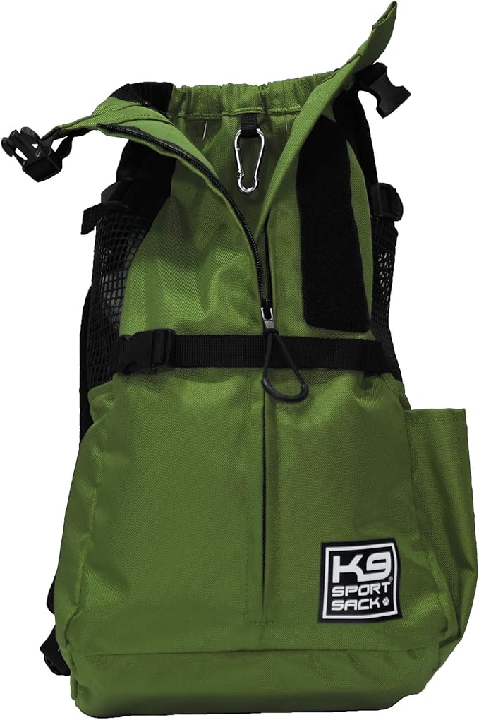 K9 Sport Sack Trainer - Small, Greenery - Ideal for Dogs with 13-16” Back Length - Backpack-Style Training Carrier - Meant for Quick, Non-Strenuous Activities