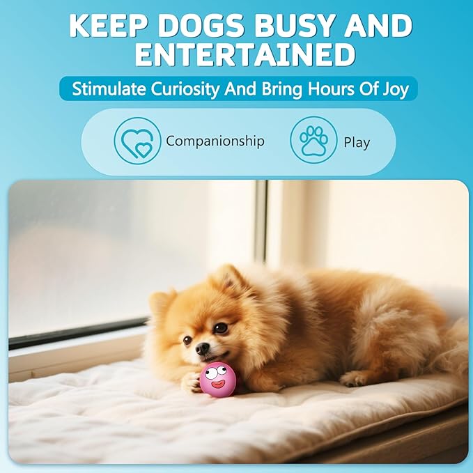 Squeaky Dog Toys Soft Latex Rubber Squeaky Dog Balls for Puppy Small Pet Dogs (8 Pack) (Round Balls)