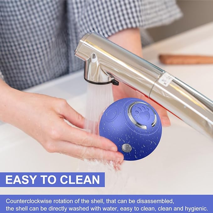 Interactive Dog Ball Toys, Automatic Moving Motorized Rolling Dog Balls, Automatic Bouncing Pet Toy Balls, USB Rechargeable Sporty Rolling Toys, Play Balls for Dogs to Play with(Orange)