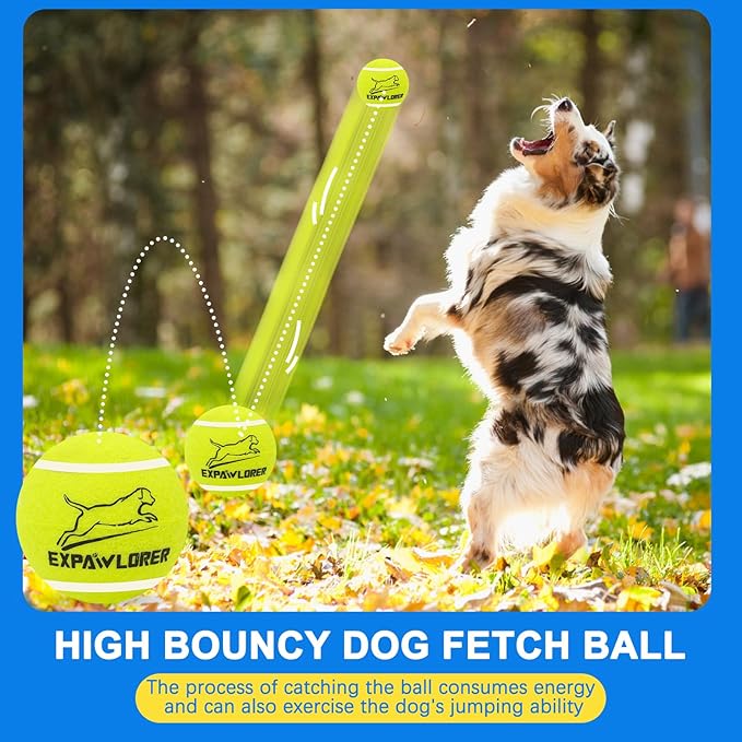 EXPAWLORER Tennis Toys for Dogs, 2.5 Inch Dog Toy Tennis Balls with Squeaker, 12 Pack Interactive Squeaky Dog Balls for Aggressive chewers,Perfect Pet Toy for Small, Medium + Large Dogs