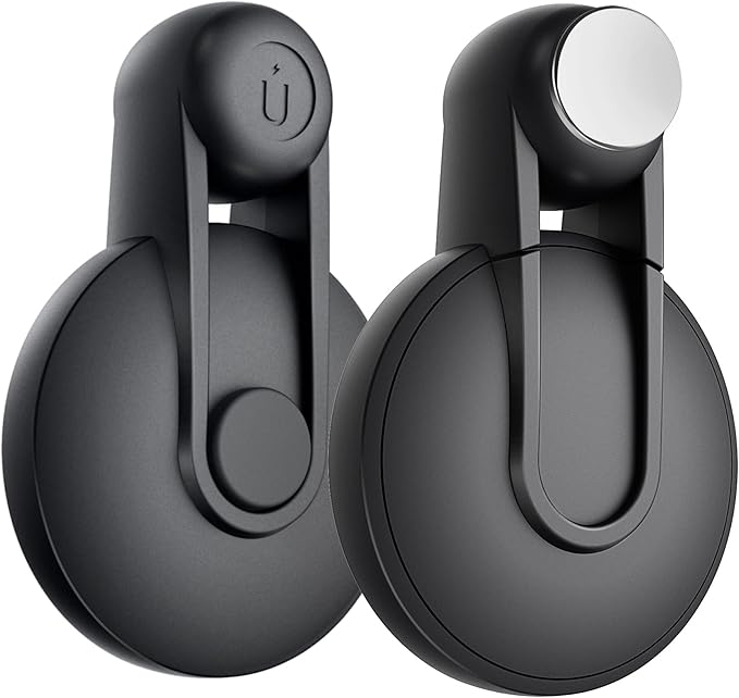 Htag GPS Tracker for Kids 2PCS, Key Finder Works with Apple Find My (iOS only),Privacy Protection, Lost Mode, Waterproof,Bluetooth Tracker for Children, Seniors, Pets, Backpack(Black)