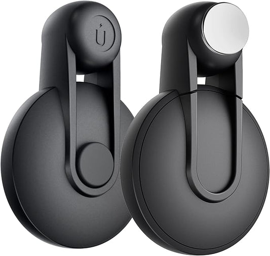 Htag GPS Tracker for Kids 2PCS, Key Finder Works with Apple Find My (iOS only),Privacy Protection, Lost Mode, Waterproof,Bluetooth Tracker for Children, Seniors, Pets, Backpack(Black)