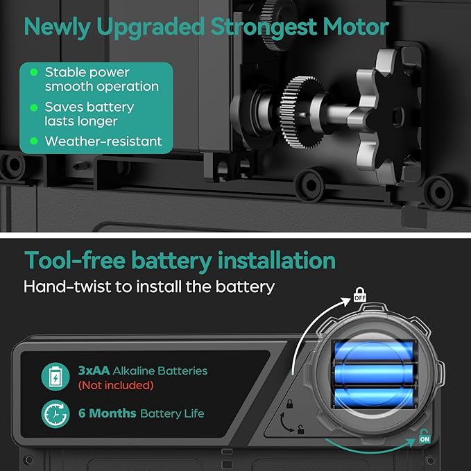 Large Automatic Chicken Coop Door, Aluminum Automatic Chicken Door with Manual & Timer Mode, Anti-Pinch & Battery Powered, LCD Display Chicken Door for Chickens, Ducks, and Geese