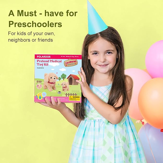 Koonie Realistic Robot Puppy - Interactive Walking & Barking Dog with Singing/Tail Wagging, Educational Play & Plush Birthday Gift for 2-5 Years Old Girls