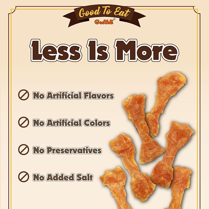 Gootoe Turkey Tendon Dog Treats, Bone (S) 6 Pieces per Pack, USA-Sourced Turkey Tendon, Natural Snack, Premium Puppy Chews, Hypoallergenic, Reseal Value Bags, Sizes for Small Dogs