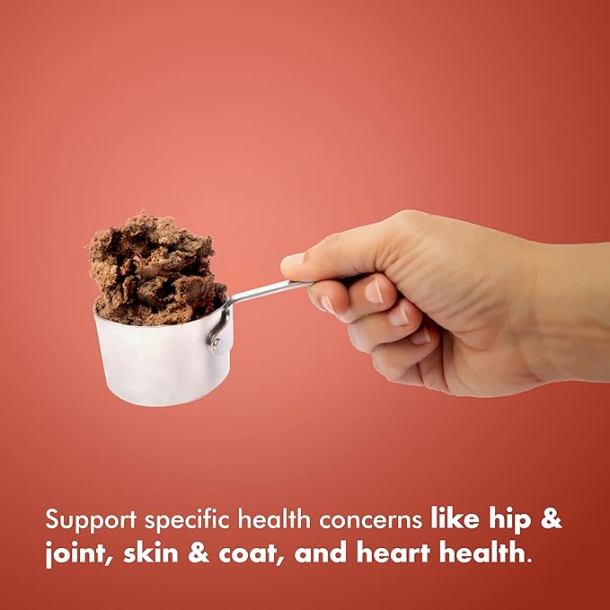 King Lou Pets - Human Grade Raw Food for Dogs and Cats - Complete Meal for Pets - Freeze Dried Beef Recipe - 14oz