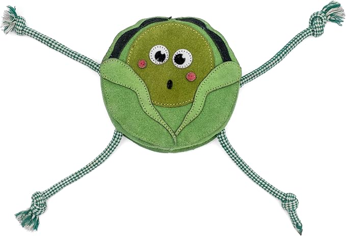 Eco Leather Super Sprout Natural and Tough Dog Toys - Long Lasting Chew Toys for Aggressive Chewers - Strong Dog Toy for Dogs and Puppy