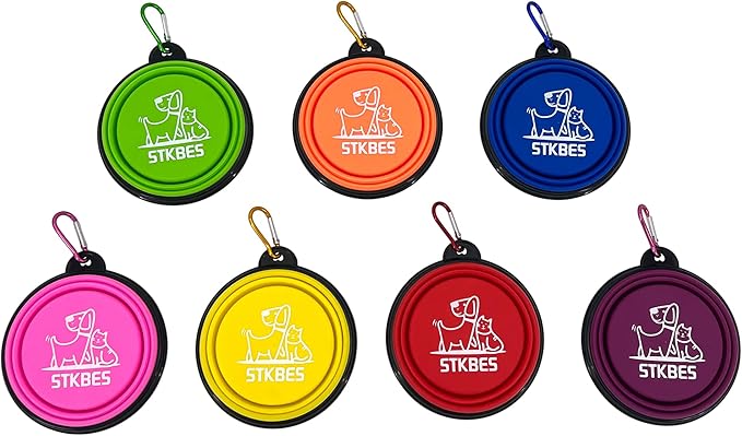 Collapsible Dog Bowl, 10 Pack, Portable, Safe, Reusable, Suitable for Indoor and Outdoor Activities