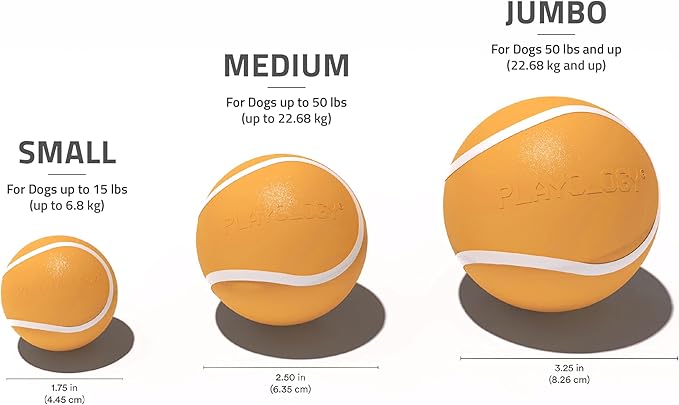 Playology Squeaky Dog Toy | Durable Rubber Interactive Dog Ball | Beef Scented Fetch Ball for Small Dogs, Value 3-Pack | Floating Dog Toy Made from Non Toxic Materials