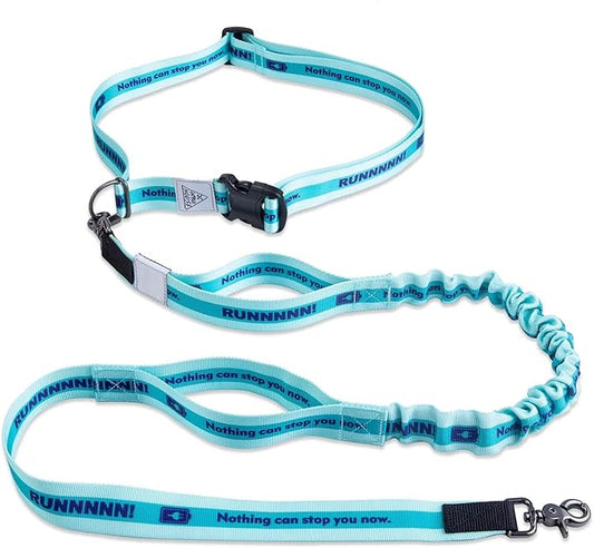 Hands Free Dog Leash with Waist Belt Lifetime Replacement, Dual Handle Bungee Leash for Running, Jogging, Hiking and Walking, for Medium and Large Dogs 5218