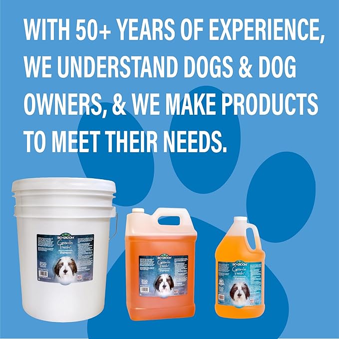 Bio-Groom Groom'n Fresh Dog Shampoo – Odor Eliminating, Dog Bathing Supplies, Puppy Wash, Cat & Dog Grooming Supplies, Cruelty-Free, Made in USA, Dog Products – 1 Gallon
