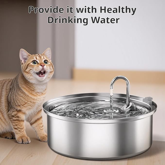 Large Dog Water Filter Replacement Compatible with 7L/230oz/1.8G Stainless Steel Pet Water Fountain Cat Pet Water Fountain Filters (8+8+8)