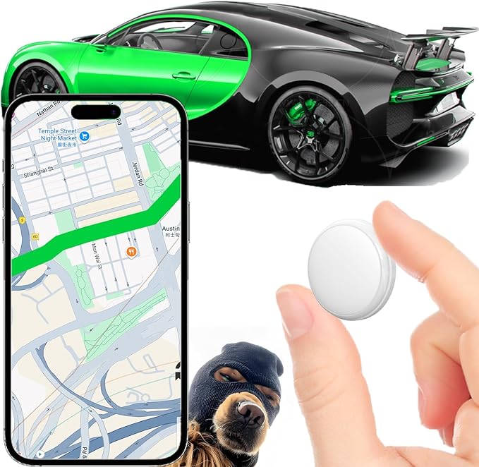 GPS Tracker for Vehicles,Cars,Kids,Pets,and Motorcycles | Real-Time Location Tracking | No Monthly Fee No Subscription | Mini Hidden GPS Tracker Device for Car,Dog,Elderly,and Personal Use
