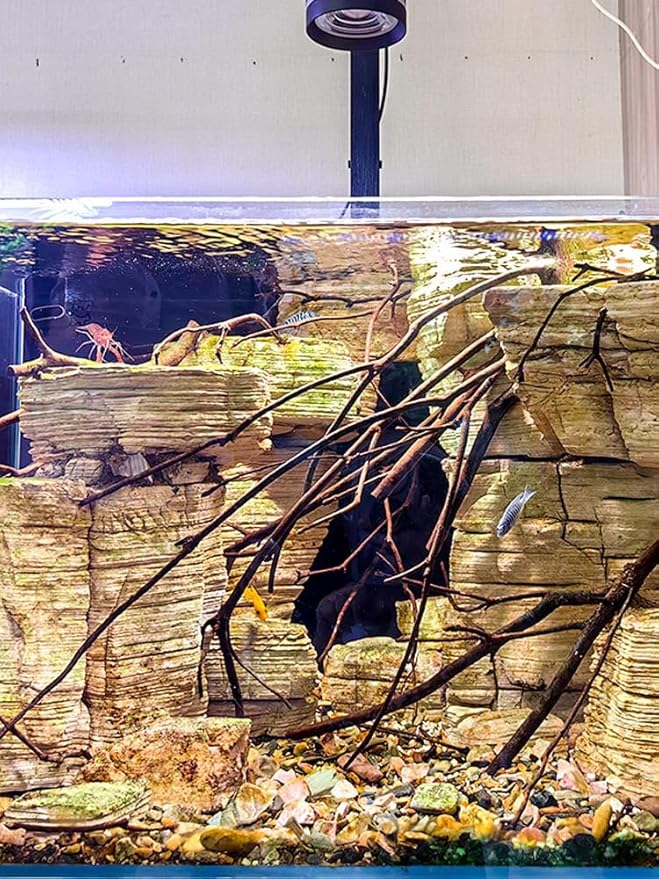 11lb Nature Small Thousand Layer Stone Aquarium Rocks, Aquarium Stones for Fish Tank aquascaping Rocks