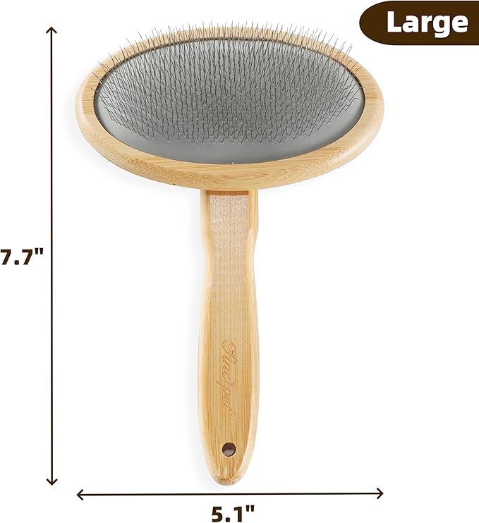 Dog Slicker Brush for Shedding Medium or Long Haired Pets Grooming Brush for Large Dogs to Remove Loose Hair Tangles and Knots L