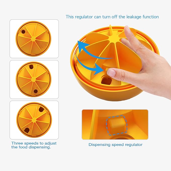 Dog Treat Ball, Interactive Squeaky Mental Stimulation Toys, Slow Feeder Puzzle Toys for Medium/Large Dog Breeds