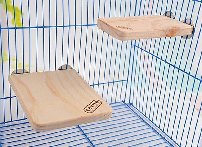Hypeety Parrot Bird Wooden Platform Perch Pet Dwarf Hamster Gerbil Rat Small Animal Sport Exercise Toy Pet Parrot Bird Cage Perches Square Toy