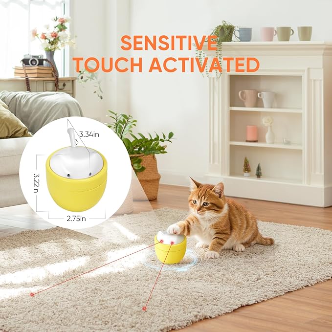 Cat Laser Toy Automatic Dual Laser Points Interactive Cat Enrichment Toys for Indoor Cats 3 Modes Lazer for Cats Birthday Gift